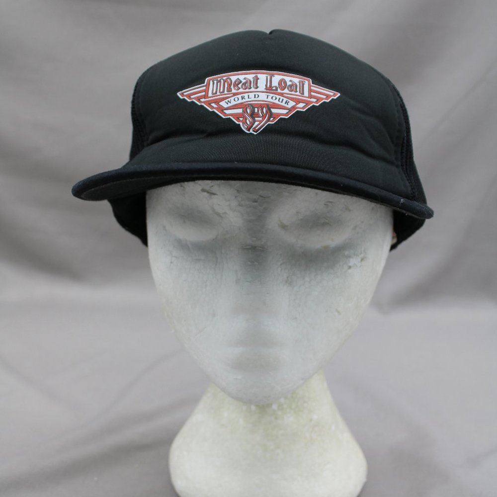 Vintage Band Trucker Hat - Meat Loaf World Tour 1989 - Adult Snapback